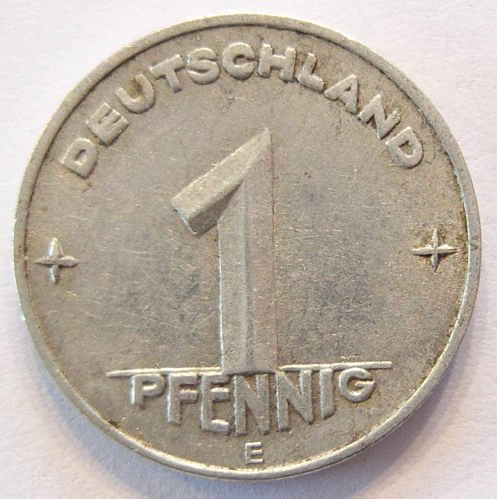  DDR 1 Pfennig 1949 E Alu   