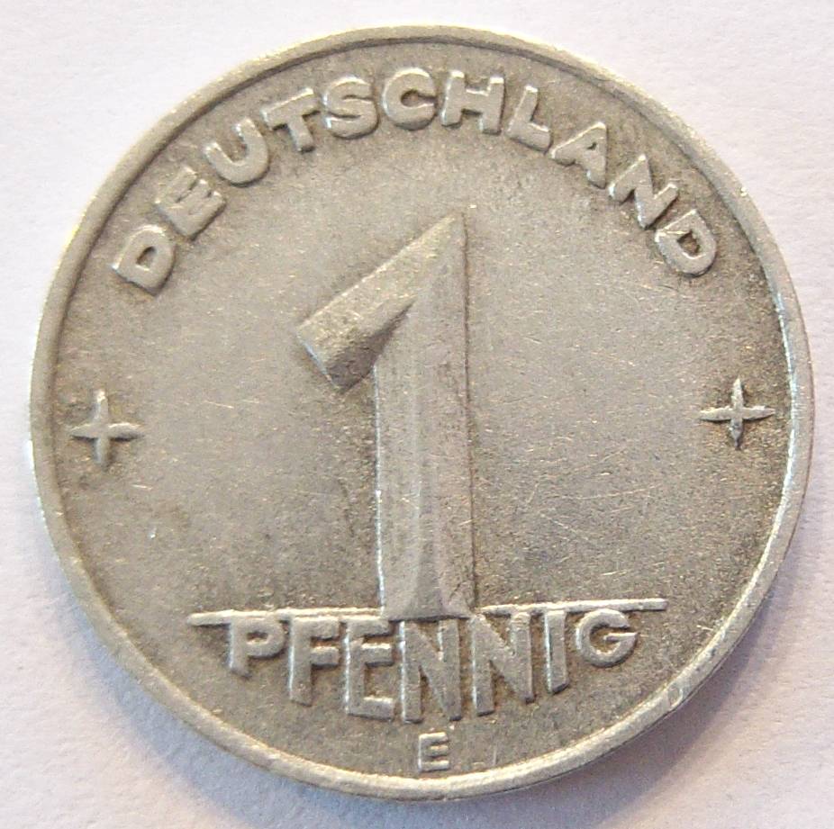  DDR 1 Pfennig 1949 E Alu   