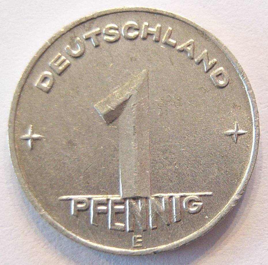  DDR 1 Pfennig 1950 E Alu ERHALTUNG !!   