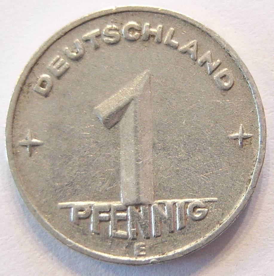  DDR 1 Pfennig 1950 E Alu   