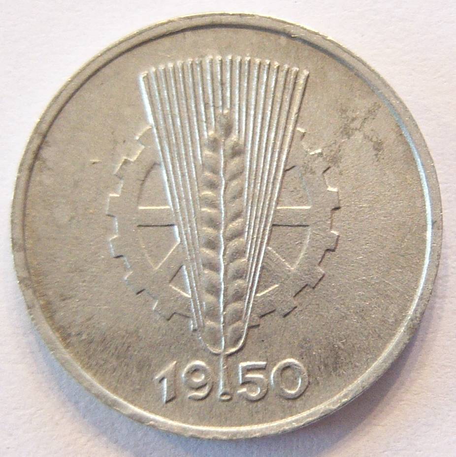  DDR 1 Pfennig 1950 E Alu   