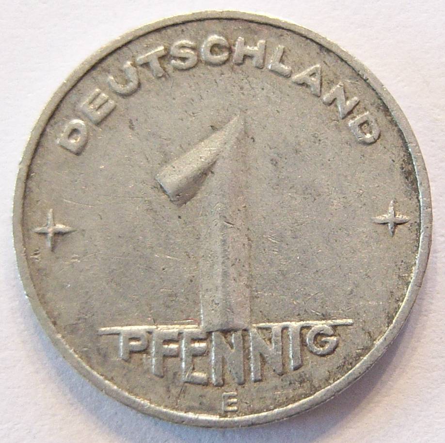  DDR 1 Pfennig 1950 E Alu   