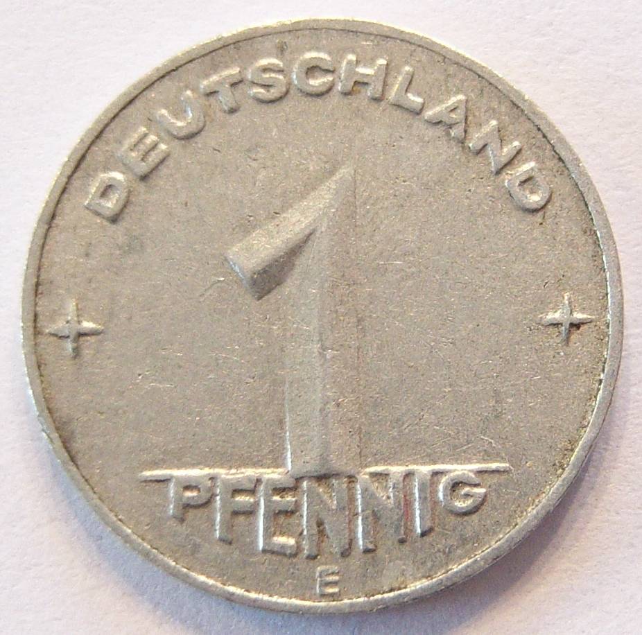  DDR 1 Pfennig 1950 E Alu   