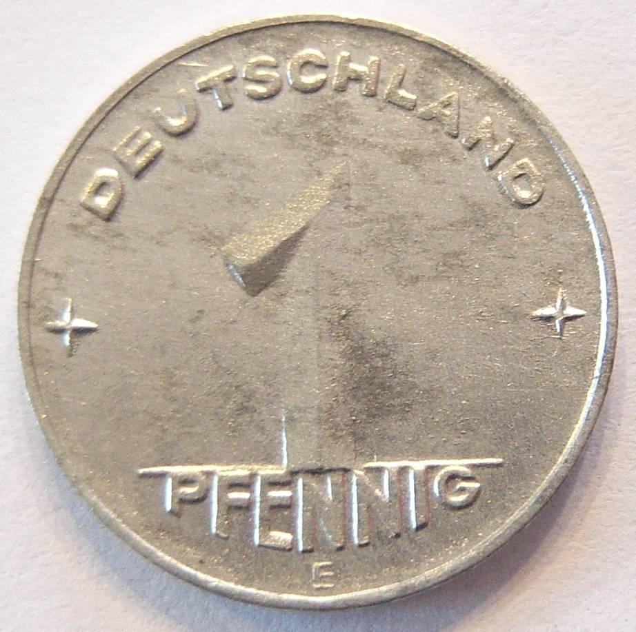  DDR 1 Pfennig 1950 E Alu ERHALTUNG !!   