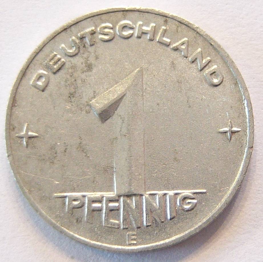  DDR 1 Pfennig 1950 E Alu   