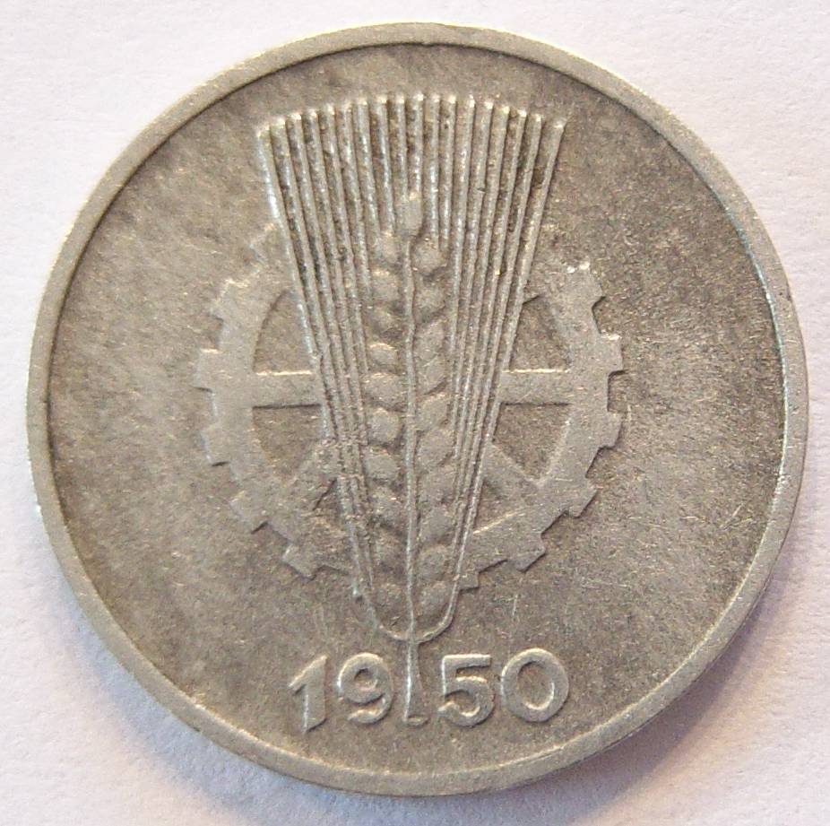  DDR 1 Pfennig 1950 E Alu   