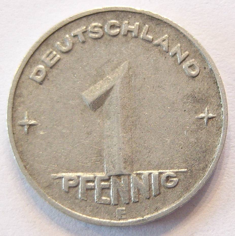  DDR 1 Pfennig 1950 E Alu   