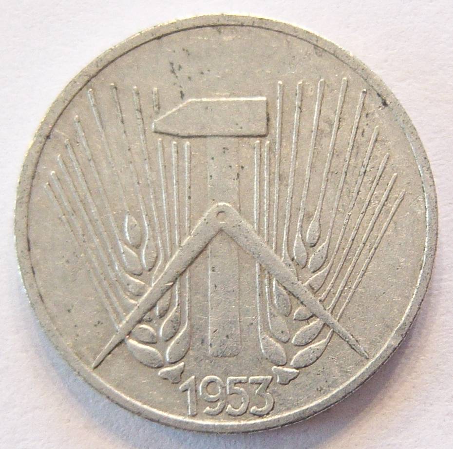  DDR 1 Pfennig 1953 E Alu   