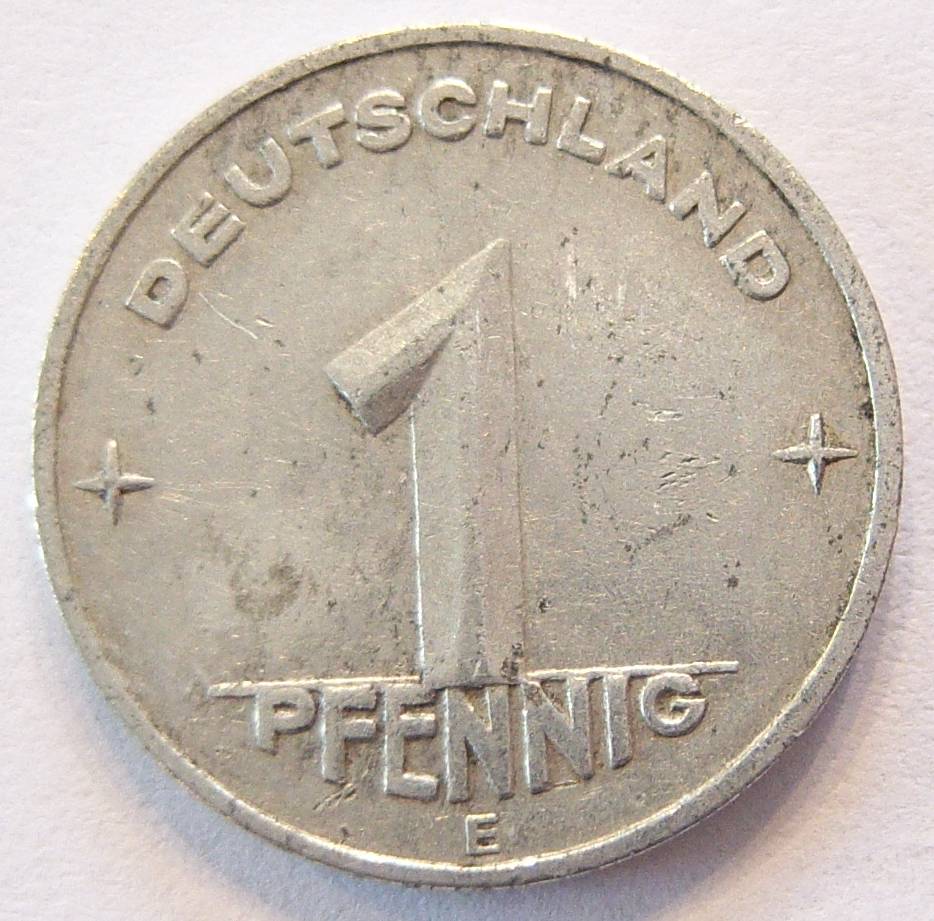  DDR 1 Pfennig 1953 E Alu   