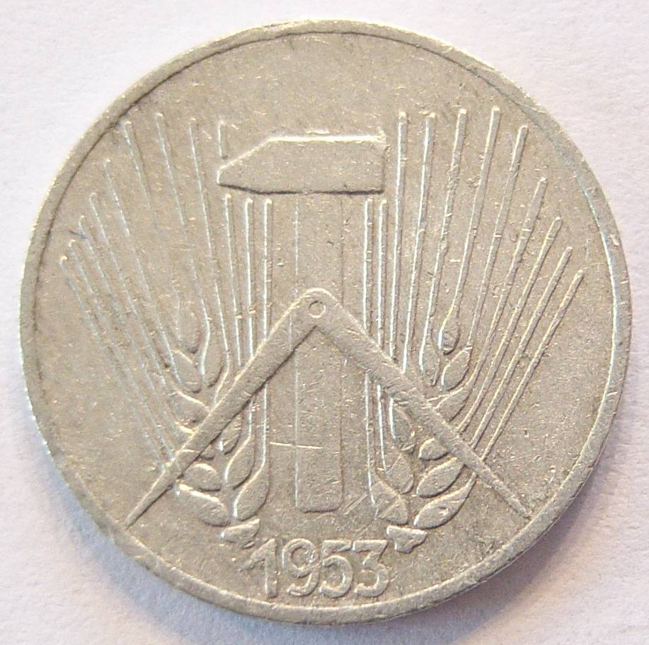  DDR 1 Pfennig 1953 E Alu   