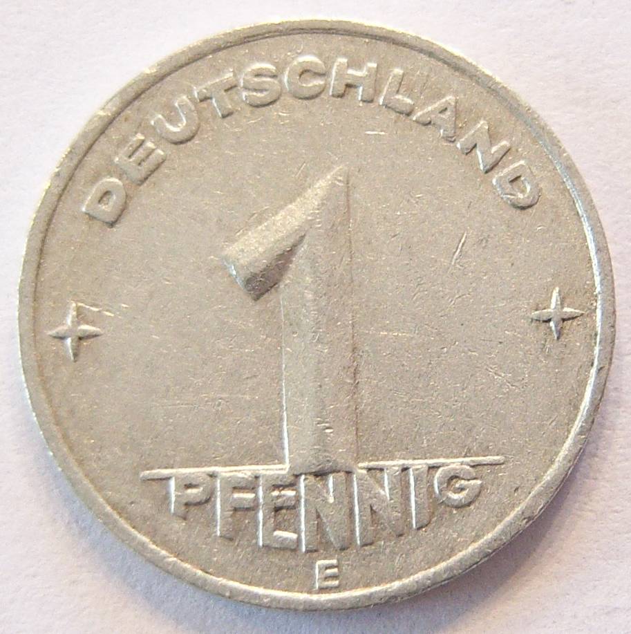 DDR 1 Pfennig 1953 E Alu   