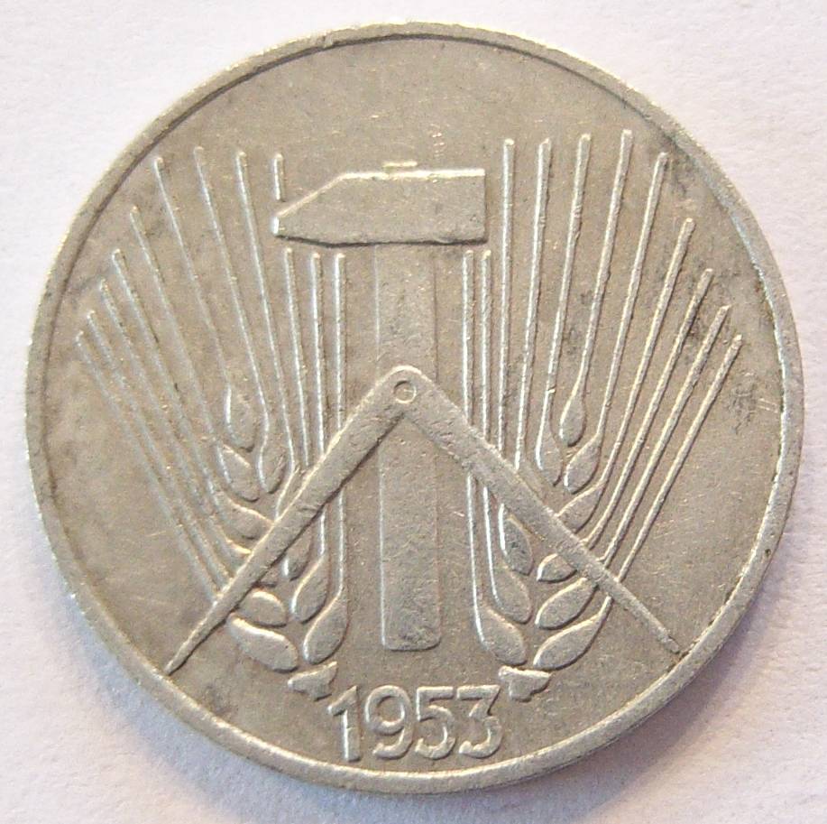  DDR 1 Pfennig 1953 E Alu   