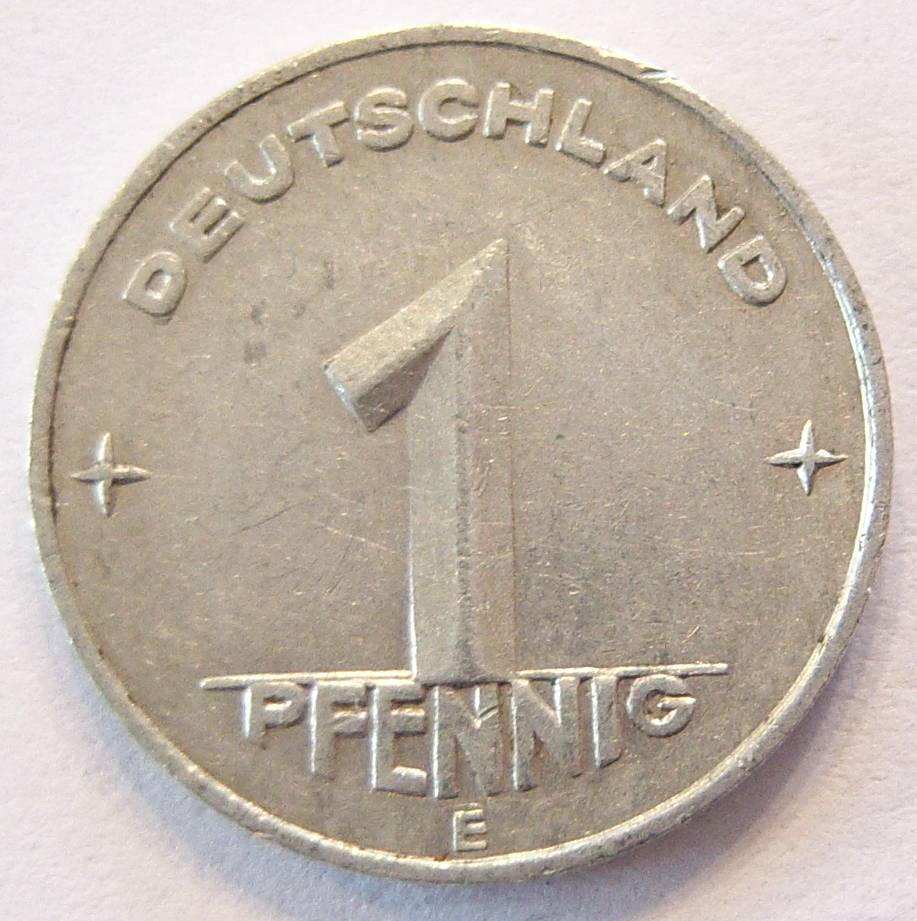  DDR 1 Pfennig 1953 E Alu   