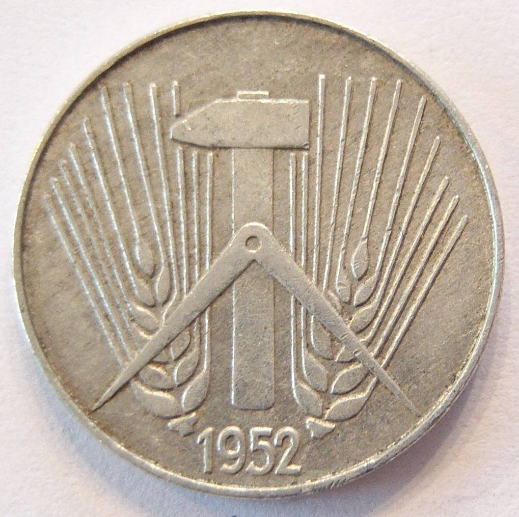  DDR 5 Pfennig 1952 E Alu   