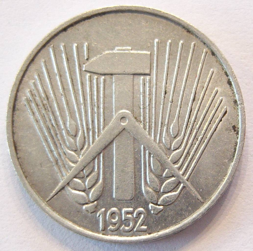  DDR 5 Pfennig 1952 E Alu   