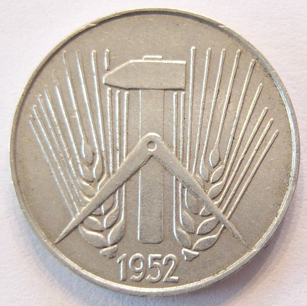  DDR 5 Pfennig 1952 E Alu   