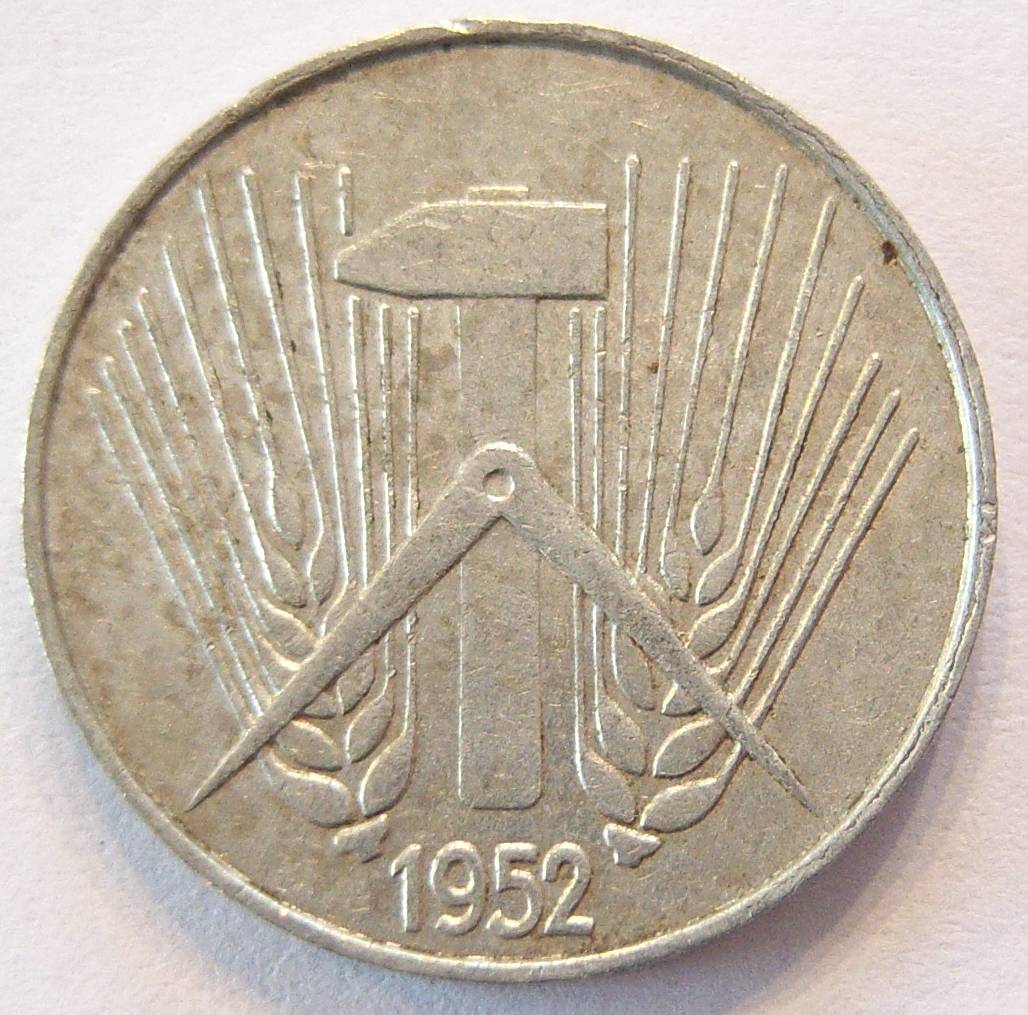  DDR 5 Pfennig 1952 E Alu   