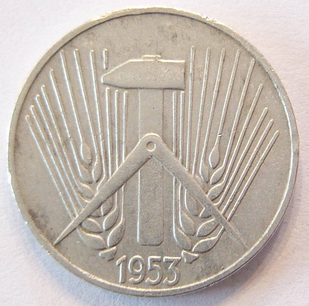  DDR 5 Pfennig 1953 E Alu   