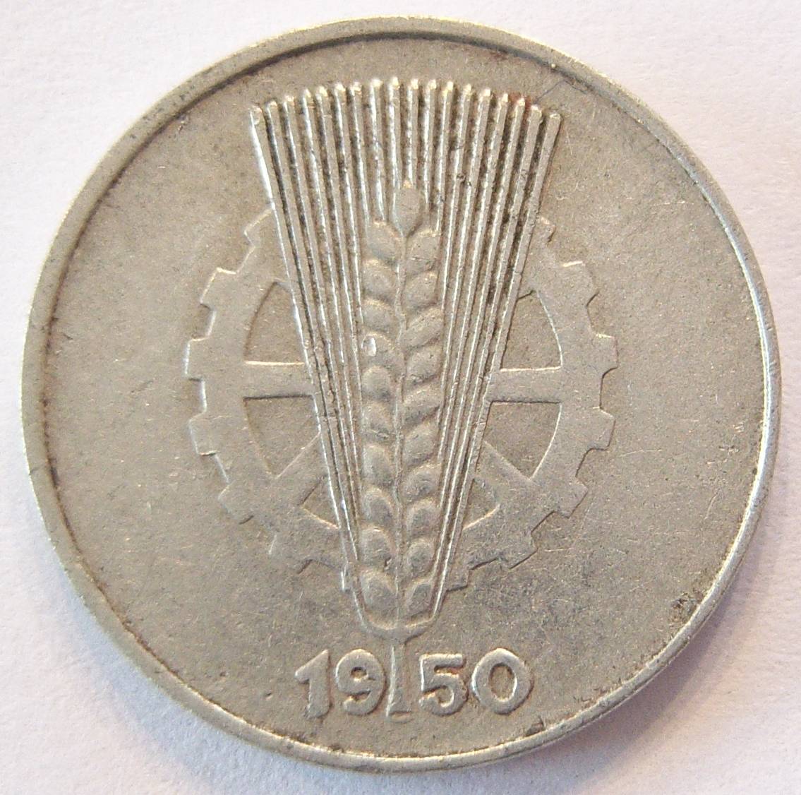  DDR 10 Pfennig 1950 E Alu   