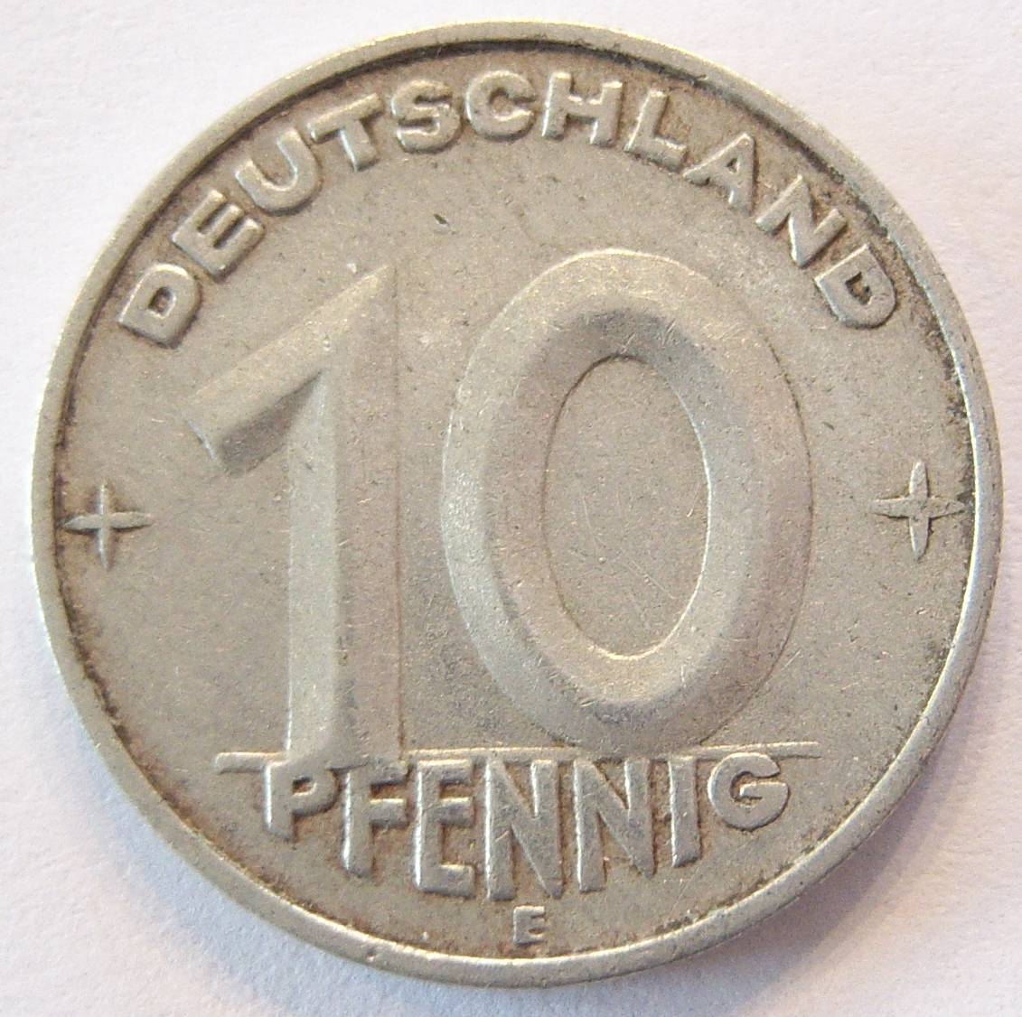  DDR 10 Pfennig 1950 E Alu   