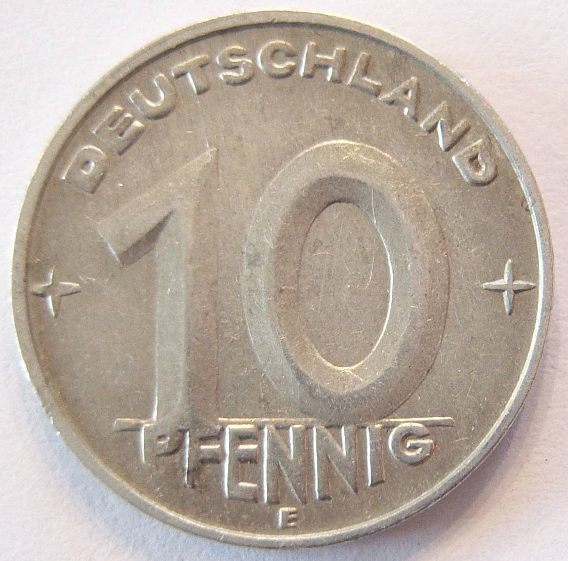  DDR 10 Pfennig 1950 E Alu   