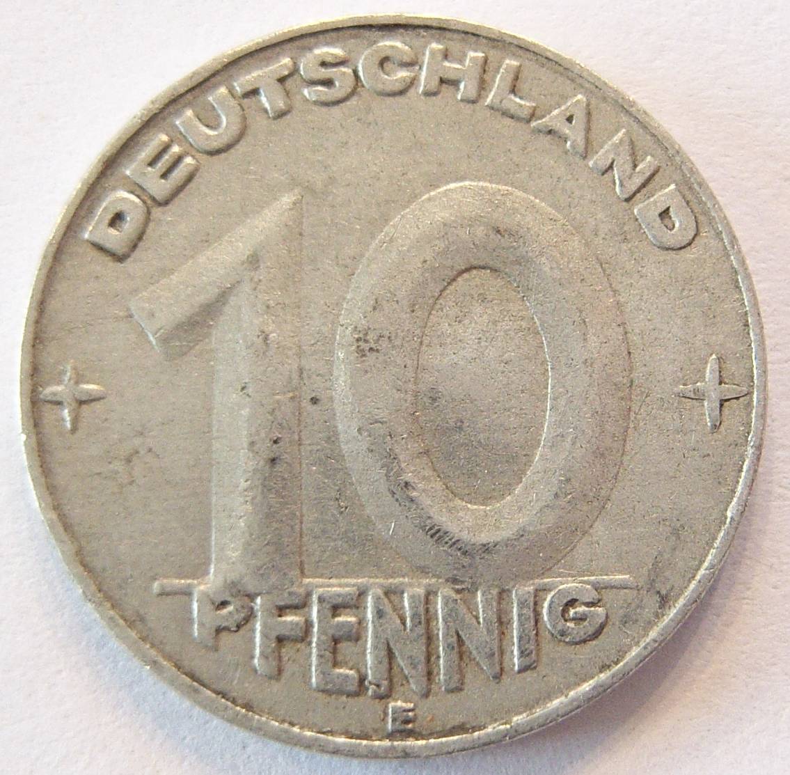  DDR 10 Pfennig 1950 E Alu   