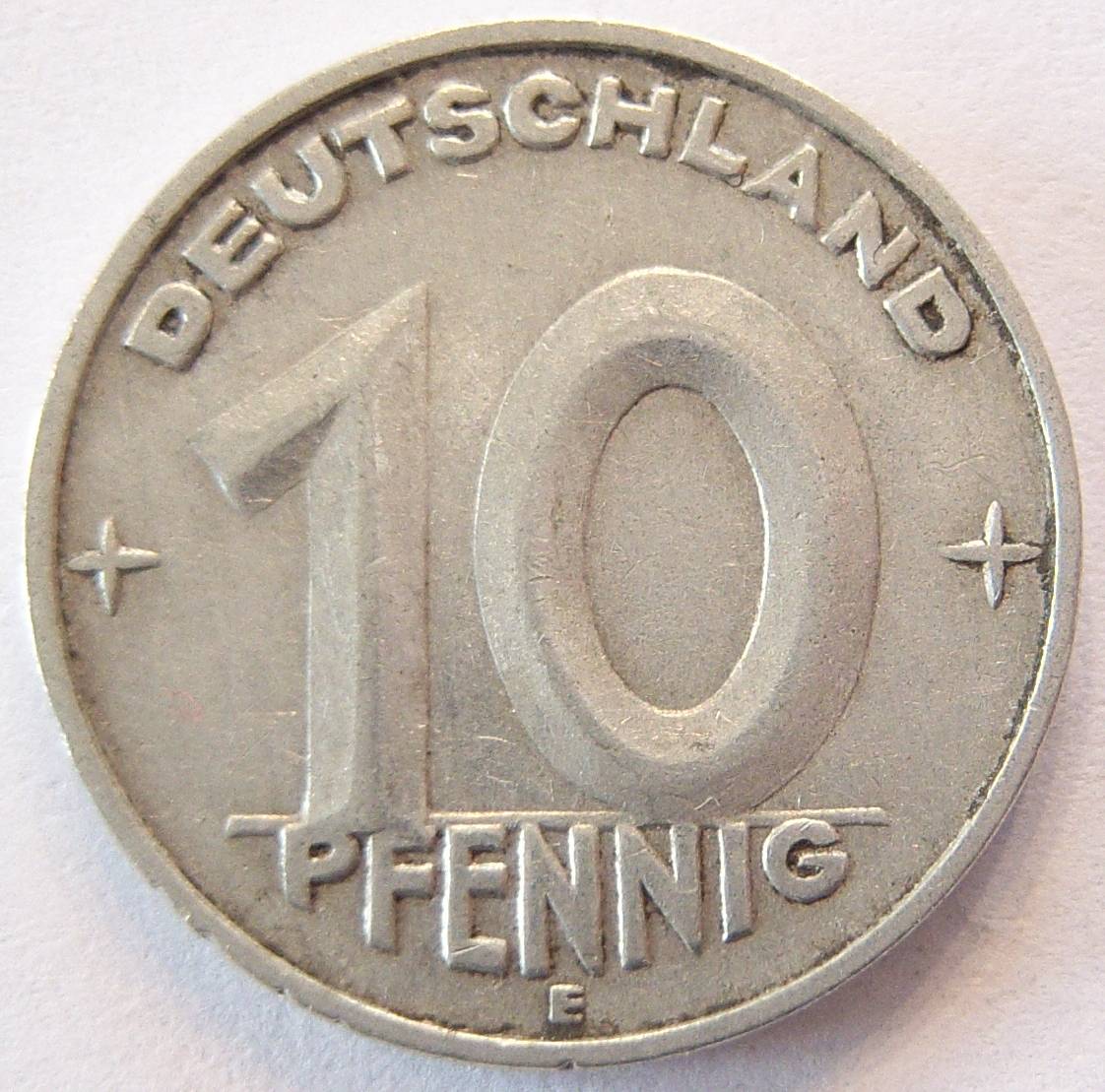  DDR 10 Pfennig 1950 E Alu   