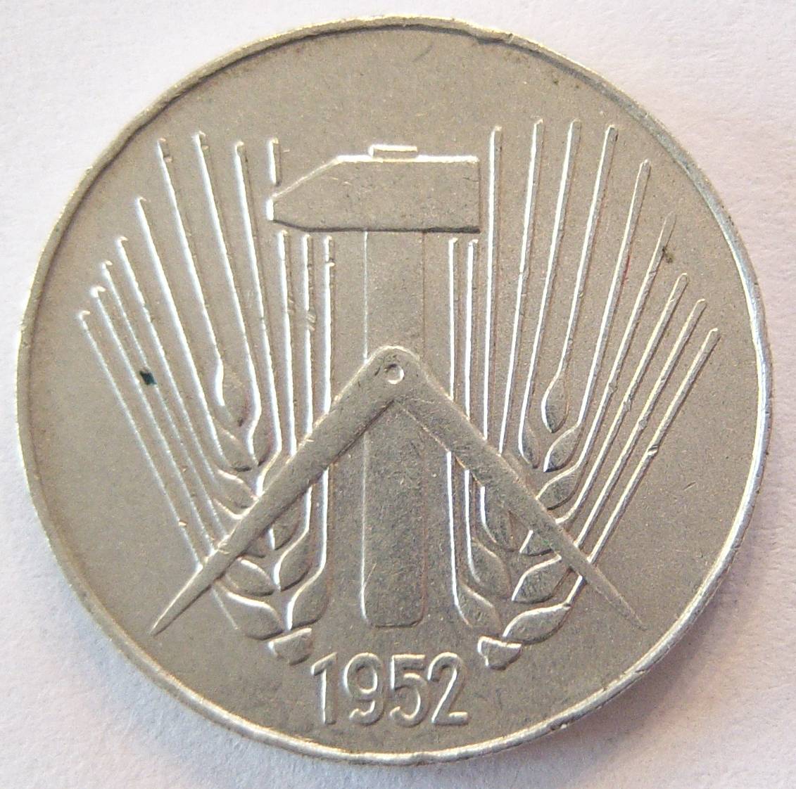  DDR 10 Pfennig 1952 E Alu   