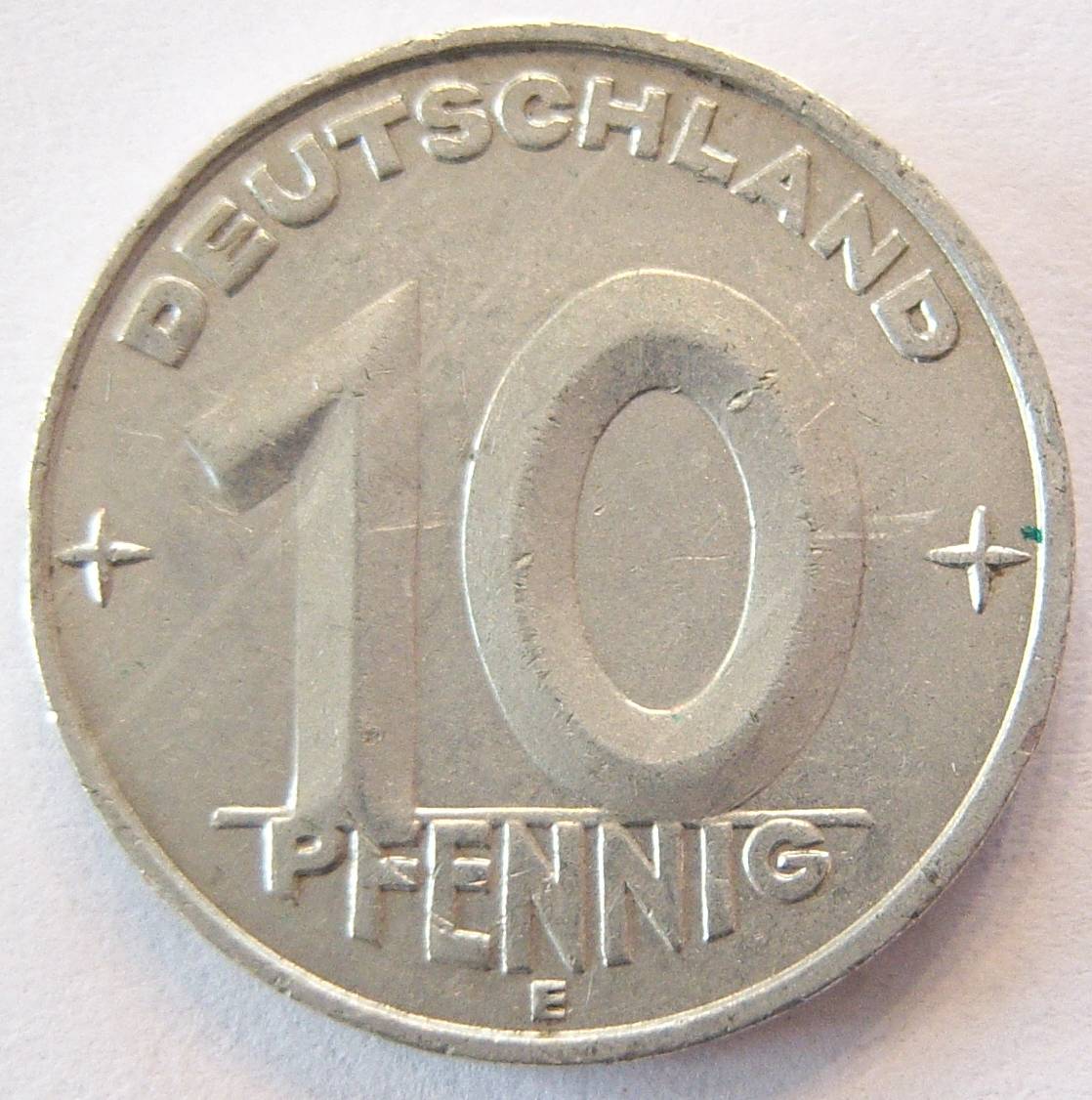  DDR 10 Pfennig 1952 E Alu   