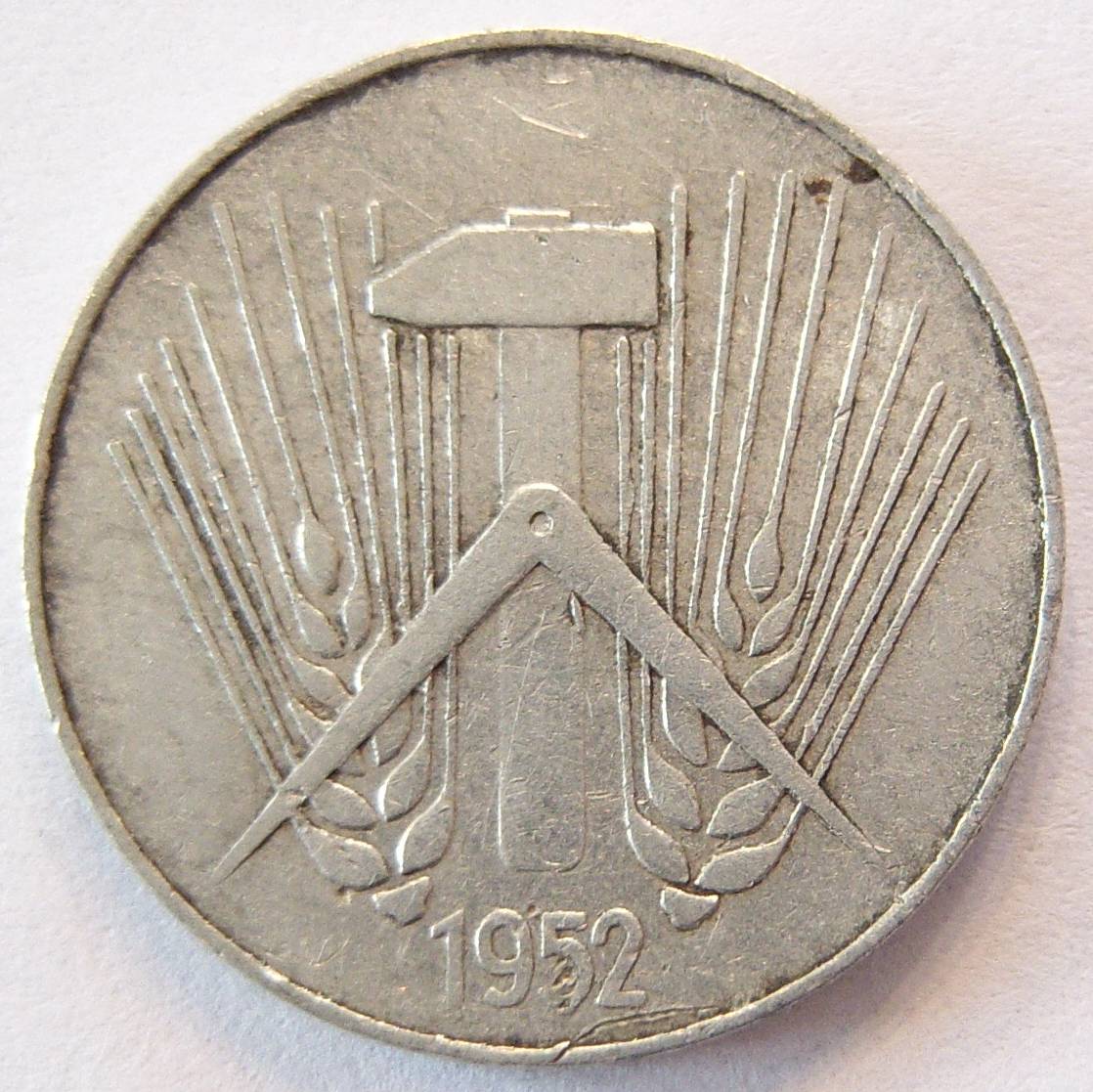  DDR 10 Pfennig 1952 E Alu   