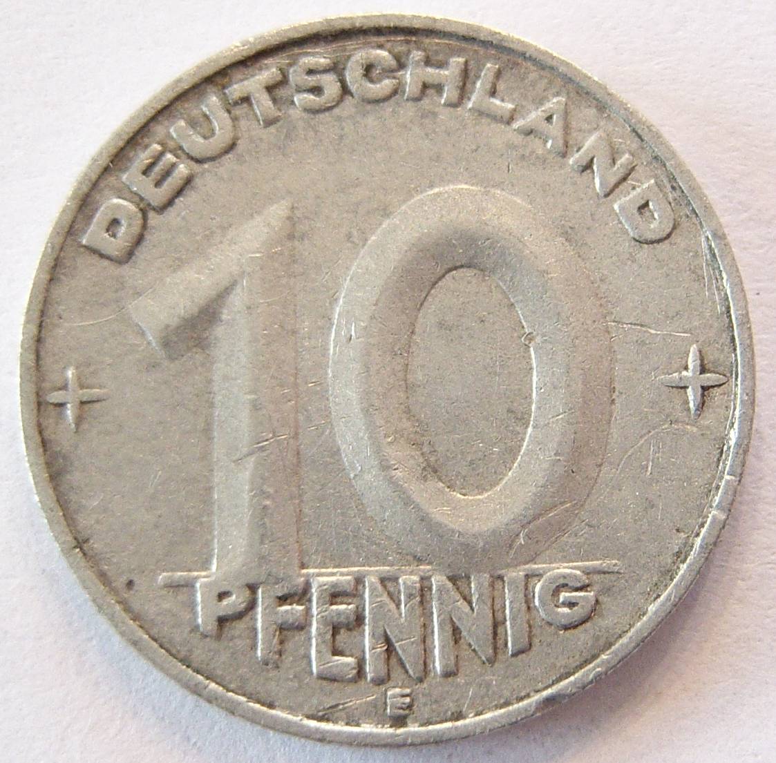  DDR 10 Pfennig 1952 E Alu   