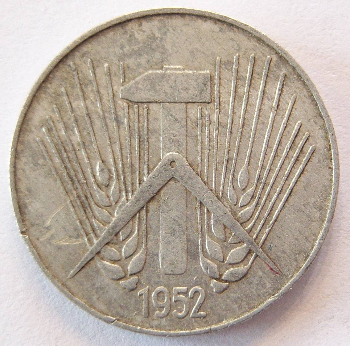  DDR 10 Pfennig 1952 E Alu   