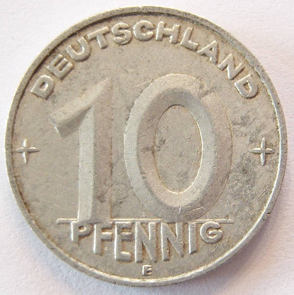  DDR 10 Pfennig 1952 E Alu   