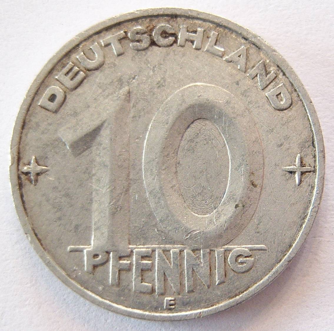  DDR 10 Pfennig 1953 E Alu   