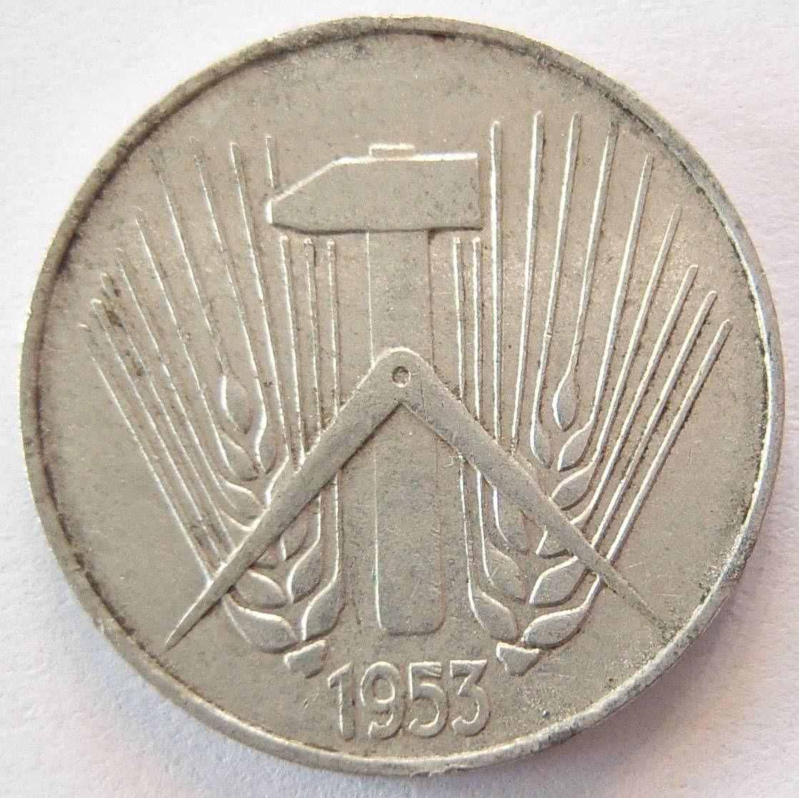  DDR 10 Pfennig 1953 E Alu   