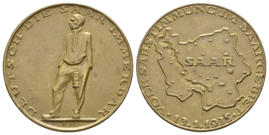  Drittes Reich - Bronzemedaille 1935; 20,09 g, Ø 36 mm   
