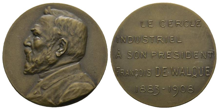  Frankreich - Industrie - Bronzemedaille 1908; 13,11 g, Ø 33 mm   