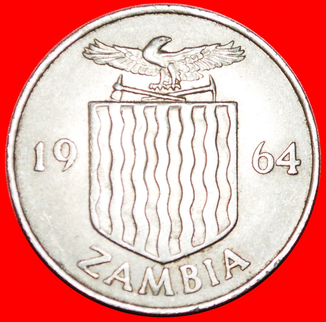  + GREAT BRITAIN: ZAMBIA ★ 2 SHILLINGS 1964 REEDBUCK! LOW START ★ NO RESERVE!   