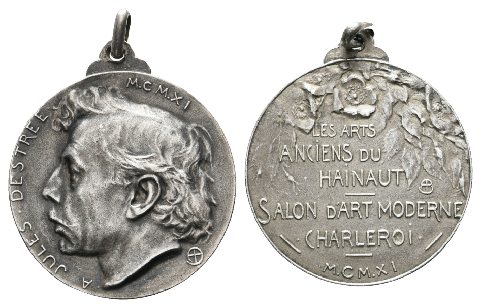  Frankreich; Medaille 1911, versilbert, tragbar; 14,08 g; Ø 30 mm   