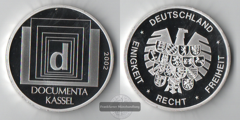  Medaille Deutschland Documenta Kassel 2002 FM-Frankfurt   