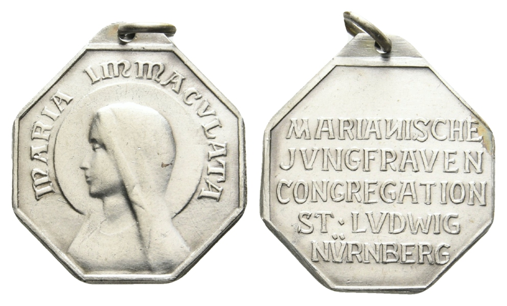  Nürnberg - Medaille o.J.; tragbar, Neusilber; 5,06 g,  Ø 24 mm   