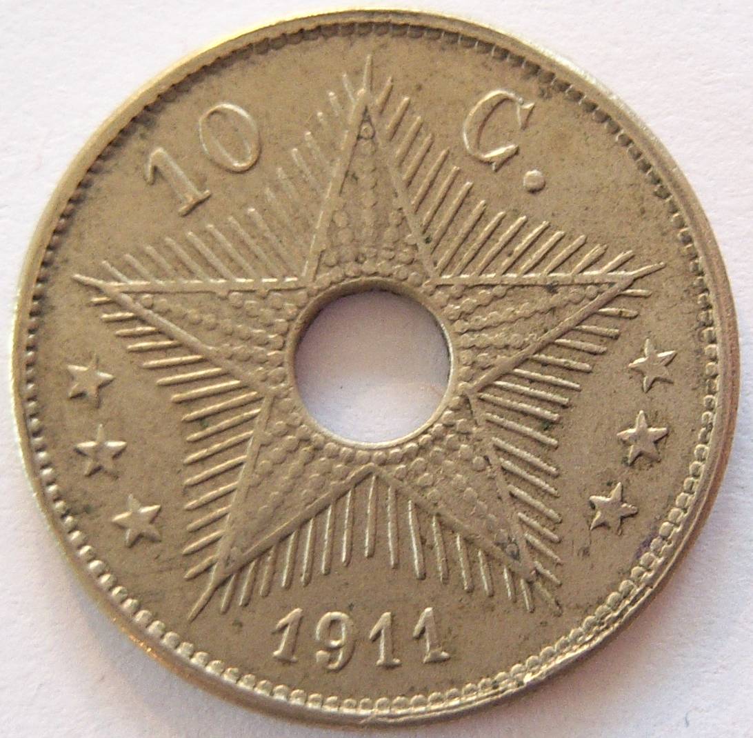  Belgisch Congo 10 Centimes 1911   