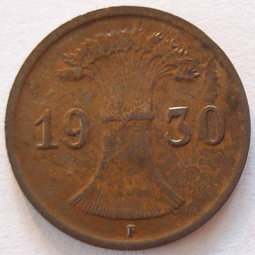  Deutsches Reich 1 Reichspfennig 1930 F   