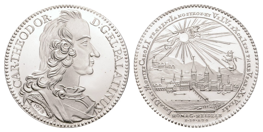  Linnartz Pfalz - Heidelberg, Schaugulden 1746 Neuprägung, 13,98g/835er, 34 mm, PP   