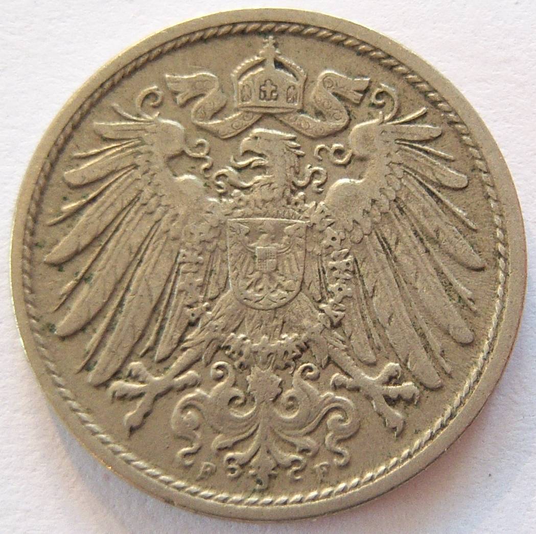 Deutsches Reich 10 Pfennig 1910 F   