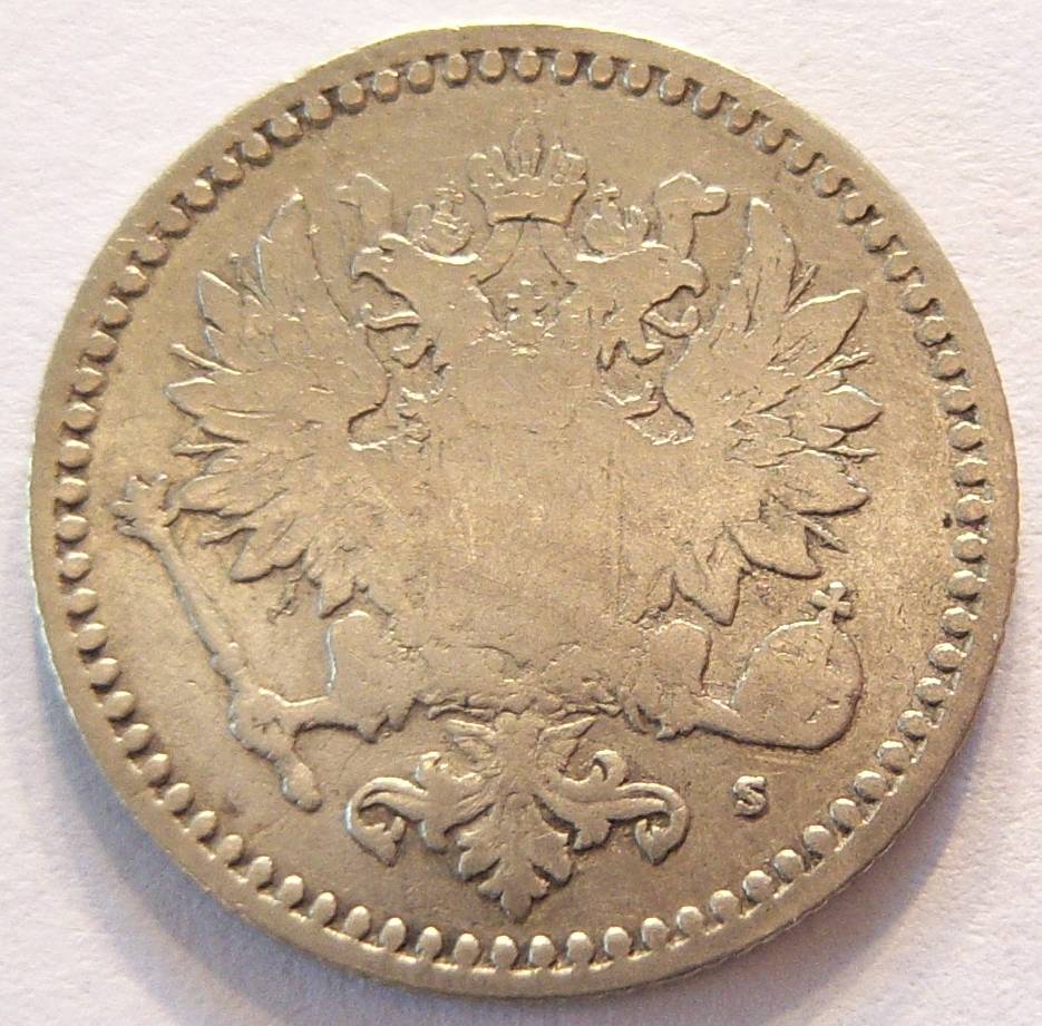  Finnland 50 Penniä 1866 Silber   