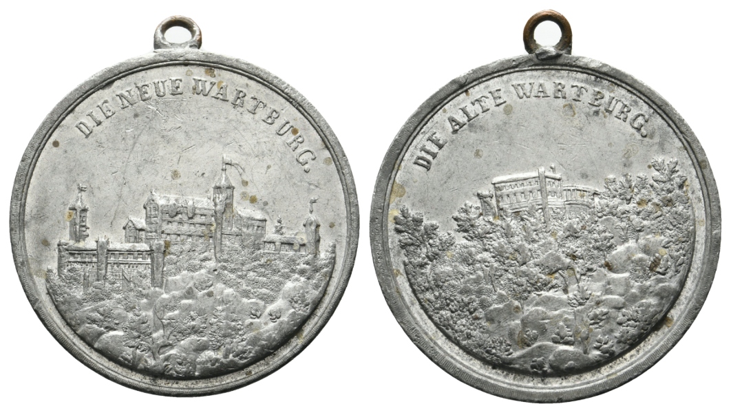  Wartburg; Medaille o.J. Zinn tragbar; 29,73 g, Ø 41 mm   