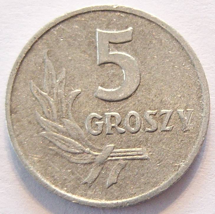  Polen 5 Groszy 1965 Alu   