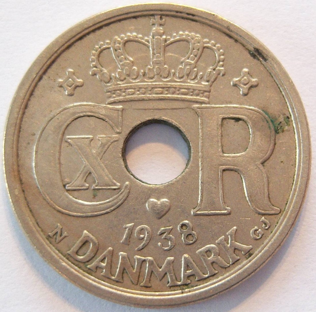  Dänemark 25 Öre 1938   