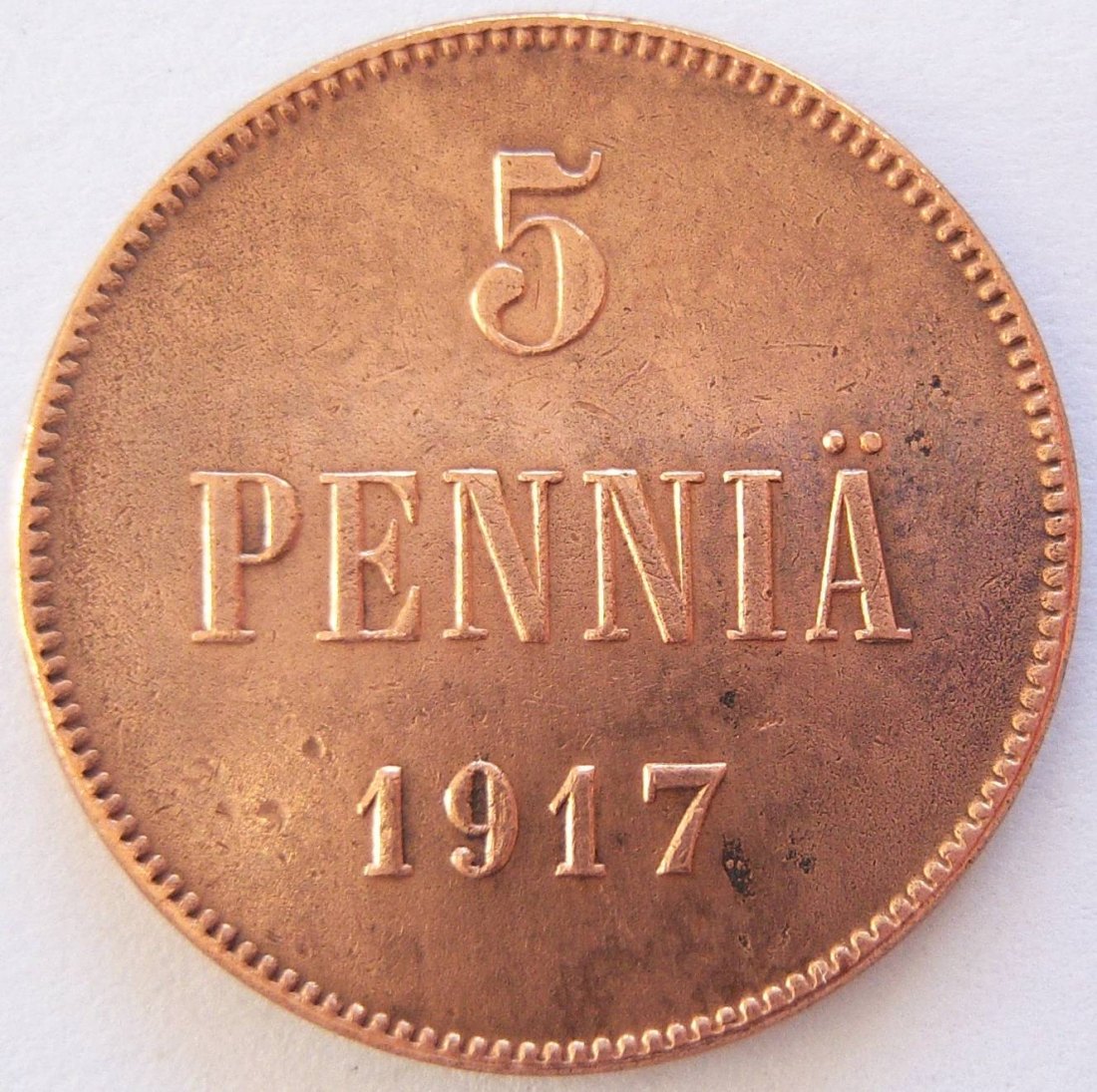  Finnland 5 Penniä 1917   